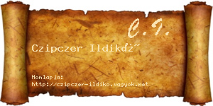 Czipczer Ildikó névjegykártya