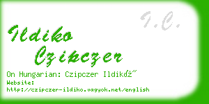 ildiko czipczer business card
